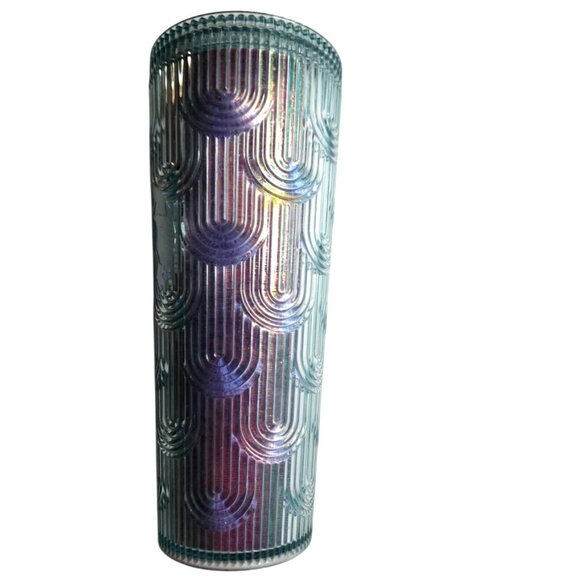 Starbucks Iridescent Geometric Tumbler 24 Oz Cold Cup With Lid BPA-Free Plastic - Picture 6 of 7